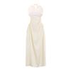 Pijama largo y cómodo de verano Ruoruo de seda helada con espalda descubierta y tirantes tipo halter, ropa de casa para mujer Q2750