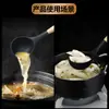 Suministro del fabricante de cucharones para sopa de cocina, cucharas antiadherentes, cucharones para sopa de silicona de grado alimenticio con mangos de madera de haya