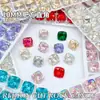 Joias para Nail Art Quadradas Grossas de 10mm com Ângulo Reto Base Pontiaguda Diamante de Formato Especial Cristal Acessórios de Unha Usáveis Diamante para Nail Art Atacado