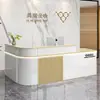 Mostrador de caja recepción barra mostrador de pago mesa tienda esquina curva pequeña salón de belleza tienda de conveniencia mesa de tienda