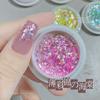 Manicura Brocado Rosa Fantasía Colorida Aurora Sirena Color de Ensueño Rosa Ópalo Ultrafina Brillante Decoración de Uñas Lentejuelas