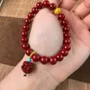 Pulseira de Cristal de Minério Cru Cinábrio Leão Despertador Realgar Ano Desta Vida Baixo Teor Joias de Luxo Leve para Homens e Mulheres Presente Atacado