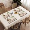 Tapete de Mesa à Prova de Óleo de Natal Toalha de Mesa Doméstica Sem Lavagem Tapete Impermeável Isolado Tapete para Mesa de Jantar da Sala de Estar Decorações de Feriado