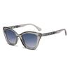 Óculos de Sol Femininos de Alta Qualidade Estilo Cat-Eye com Corrente 2024 Nova Tendência Xiaohongshu Simples Estiloso Street Style