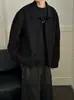 Casaco de Lã Masculino Outono Jovens Estilo Old Money Moda Masculina Toque de Luxo Estilo Curto Jaqueta Grossa de Lã Masculina Inverno