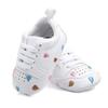 Novedad Primavera y Otoño Zapatos Deportivos Corazón Rojo Cinco Estrellas Zapatos para Bebé Zapatos para Niños Pequeños Suela Suave Zapatillas Blancas Venta al por Mayor Transpirables