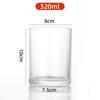 Vaso de Vidrio Grueso Simple para Velas Vaso de Vidrio Transparente para Velas Vaso para Velas de Aromaterapia DIY Adornos para Portavelas de Dormitorio