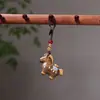 Sándalo Morado Pintado Caballo del Zodiaco Colgante para Teléfono Llavero de Riqueza Instantánea DIY para el Año de Nacimiento Colgante para Bolso