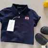 Camiseta Polo de Manga Corta de Algodón Puro para Niños Cuello Camisero 25 Verano Nuevo Ropa Roja para Niños y Niñas Ropa de Verano para Bebés Tendencia