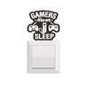 KG242 pegatinas para interruptor de mando de juego GAMERS SLEEP pegatinas gratis decoración de pared para el hogar pegatinas de pared autoadhesivas