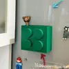 Nuevo almacenamiento de imanes para refrigerador de bloques de construcción, almacenamiento de film transparente para cocina del hogar, estante magnético para puerta de entrada, cosas buenas