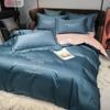 Jielia juego de ropa de cama de boda de cuatro piezas algodón de boda algodón colcha rojo grande sábana funda de edredón juego de tres piezas