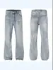 2026 Jeans de Pierna Recta Micro Acampanada High Street Americano Estilo Nuevo Marca de Moda Pantalones Largos Holgados Adelgazantes de Pierna Ancha Ropa para Hombre