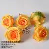 Cabeças de Flores Laranja DIY Materiais Artesanais Flores Artificiais Flores de Seda Acessórios para Roupas Headwear Decoração de Bolsas Flores para Chapéu de Palha