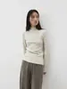 Amor e Nancy Treze Linhas Minimalista Inverno Coreano Gola Alta Lã Quente Slim-Fit Estiloso Camada Base Top 03450