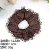 Goma para el Cabello de Cristal Estilo Coreano para Mujer, Diadema de Color Sólido Imitación Seda de Alta Gama, Goma para Cola de Caballo Baja Estilo Perezoso