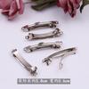 Pinza de pelo automática de cuero de tres piezas antideslizante con resorte, pinza de resorte de dos piezas, accesorios para joyería DIY, material para accesorios para el cabello