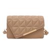 Bolso cruzado acolchado personalizado estilo coreano para mujer, bolso de hombro simple y moderno con relieve, bolso cuadrado pequeño elegante y versátil para ropa de trabajo