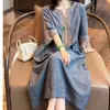 Vestido de Moda Bordado de Lujo Ligero de Alta Gama con Cuello en V para Mujer, Nuevo Estilo Verano 2026, Tallas Grandes Holgado Casual Elegante