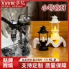Lámpara de candelabro, Lámpara de estilo retro, Lámpara de pony maletín, Lámpara antigua pequeña de queroseno, Lámpara de vela digital LED decorativa, Luz nocturna