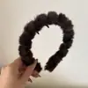 Diadema de Peluche con Estampado de Leopardo de Moda y Corona Alta para Mujeres, Pasador de Pelo de Gama Alta para Lavado de Cara y Peinado