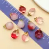 Pendientes Colgante Pulsera de Cristal Rosa Hojas Verdes Frescas Japoneses y Coreanos Accesorios para Joyería DIY Colgante Pequeño Colgante