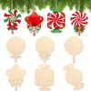 Decoraciones Navideñas Piezas Pequeñas de Madera Creativas Sin Terminar para Pintar Manualidades Navideñas de Madera para Pintar