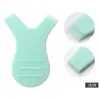 Cepillo de Silicona con Forma de Y para Pestañas Postizas, Peine de Silicona para Extensiones de Pestañas, Herramienta Auxiliar, Disponible en Seis Colores, Herramienta Mágica Rizadora
