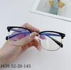 2022 Marco de Cejas Cuadrado Artístico Coreano para Hombre y Mujer Metal Vintage TR Montura de Gafas para Miopía 1639