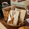 Saco de pão de papel kraft marrom e plástico, à prova d'água, à prova de umidade, ecológico, reutilizável, de grau alimentício (com