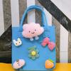 Bolsa de Feltro Desenho Animado Boneca Pequena Sacola de Compras Fofa Acompanhamento Infantil Presente Presente para Banquete dos Cem Dias do Bebê Bolsa de Mão de Feltro