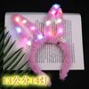 Orejas de conejo de peluche luminosas alargadas con 14 luces, linda diadema con flash para niños, mercado nocturno, puesto de juguetes para niñas, regalo