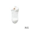 Calcetines Cortos para Mujer para Primavera y Verano, Etiqueta de Tela Blanca, Diseño de Oso, Color Sólido, Calcetines Bajos, Estilo Lindo, Casual, Versátil, Calcetines Cortos para Mujer