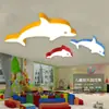 Lámpara de araña LED para jardín de infantes tienda madre e hijo niños Lebao nubes estrellas sol luna lámpara forma creativa lámpara de techo