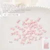 Joias para Nail Art Coração Fita Laço Flor Rasteirinhas Coração de Pêssego Cor de Pele Resina Decoração de Unha Usável 50 Peças