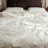 Conjunto de Quatro Peças de Algodão Lavado Estilo Japonês Classe A para Casa de Hóspedes Hotel Branco Puro Cobertor de Edredom de Alta Qualidade Lençol Roupa de Cama para Dormir Nu