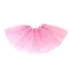 Falda de gasa de media longitud para niños, falda de estrellas, gasa de poliéster, falda de ballet, falda de actuación, barra
