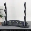 Soporte de Espada de Pared, Soporte de Madera para Espadas, Estante de Exhibición Universal de Múltiples Niveles para Espadas, Flautas, Cañas de Pescar, Mini Estante