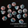 Chapéu Flor de Lírio Bicolor Galvanizado Colorido Acessórios para Corrente de Celular Pulseira Colar Base Flor de Lírio Joias Feitas à Mão DIY