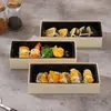 Caixas Bento de Quatro e Cinco Compartimentos em Estoque, Caixas de Almoço Descartáveis de Madeira Estilo Japonês, Caixas para Levar, Caixas de Embalagem para Refeições de Negócios