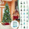 Calendario de Cuenta Regresiva Árbol de Navidad de Vidrio Marino Transfronterizo Caja Sorpresa Adornos de Árbol de Navidad Estilo Vidrio Marino Colgantes Acrílicos