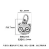 Prata Esterlina S925 Desenho Animado Fofo Pingente Sólido de Panda Charme de Cabeça de Urso Fio de Contas DIY Acessórios de Joias de Prata
