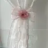 Cortina de Gasa con Lentejuelas Estilo Francés Lujo Ligero Lazo de Camelia Sujeta Cortinas Almacenamiento de Ventana de Dormitorio Cuerda de Sujeción Regalo de Inauguración