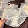 Bragas Sexys de Encaje Hueco Pure Desire para Mujer, Cintura Media-Baja, Satén Perlado, Malla Transparente, Amigables con la Piel, Suaves, Sin Pellizcar el Trasero