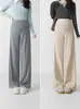 Pantalones de maternidad 2026 modelo nuevo, adecuados para usar en exteriores, no aprietan el vientre, para principios, mediados y finales del embarazo, pantalones largos de pierna ancha para mujeres petite, para primavera y otoño