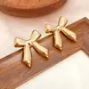 Nuevos Pendientes Metálicos Estilo Europeo y Americano con Lazo y Diseño de Alta Gama, Conjunto de Pendientes y Joyería de Moda y Tendencia al por Mayor