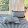Funda de almohada de algodón, Tela cepillada engrosada, Par individual de fundas de almohada, 48X74, Al por mayor, Directo del fabricante, Cuadros