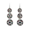 Aretes de Estilo Exótico de Venta Caliente Retro Literario Clásico Dignificado Ganchos para la Oreja Versátil Hueco Moda Borla Colgantes