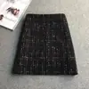 Falda Corta de Cuadros Estilo Chanel para Mujer, Primavera y Otoño, Falda Bodycon de Línea A Adelgazante, Cubre la Piel, Combinada con Botas, Falda Media