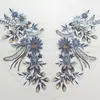 Novo Patch de Tecido Grande Bordado com Lantejoulas Flor Decorativa Moda Vestido de Casamento Tecido da Moda Bordado Étnico Feito à Mão L106